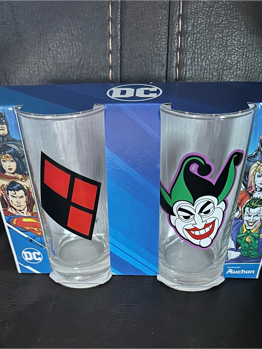 DC Comics Harley Quinn & Joker Glasses - Set of 2